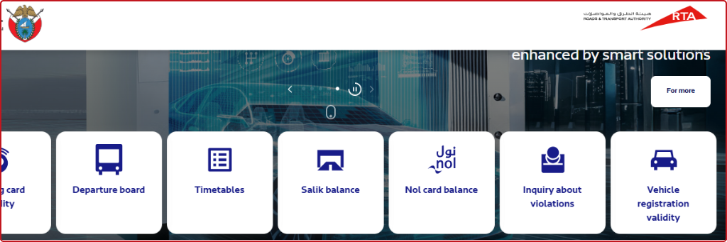RTA offical website
